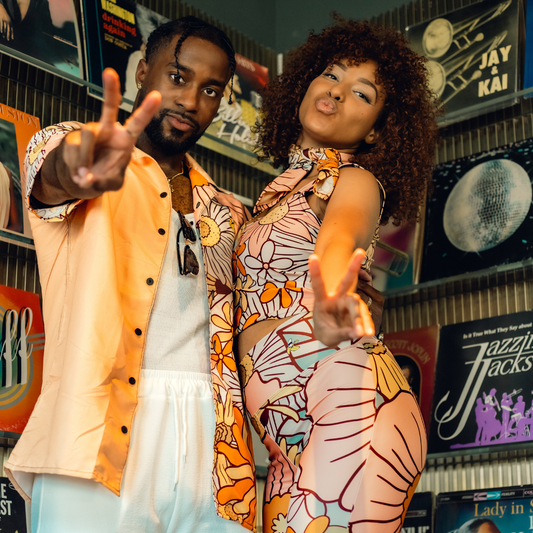 Flower Power Unisex button shirt