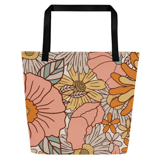 Flower Power Large Tote Bag