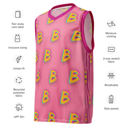 B Recycled unisex basketball jersey