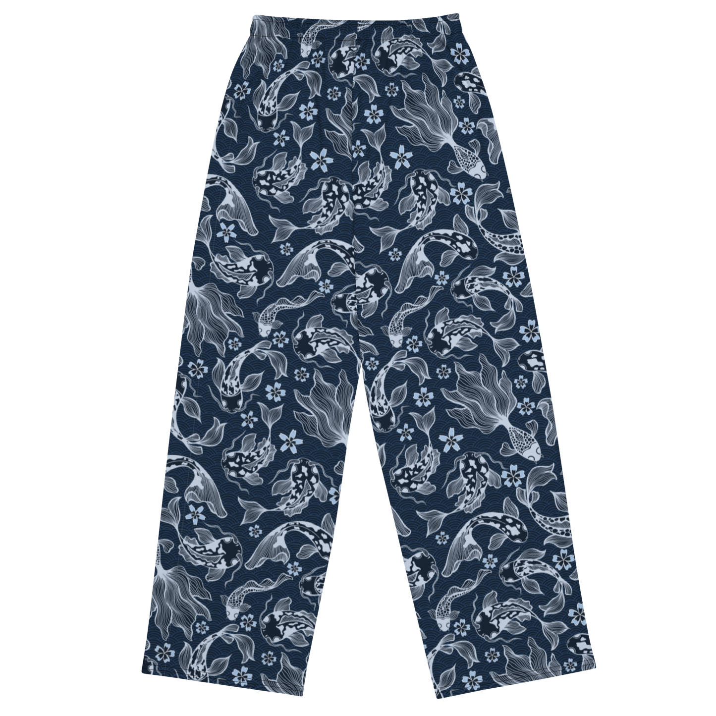 Blue Koi unisex wide-leg pants