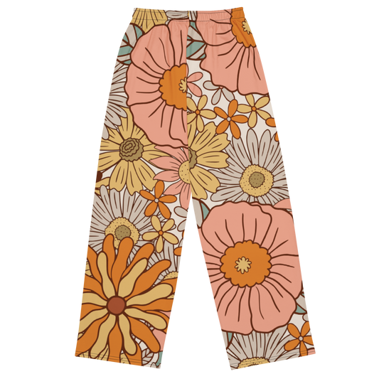 Flower Power unisex wide-leg pants