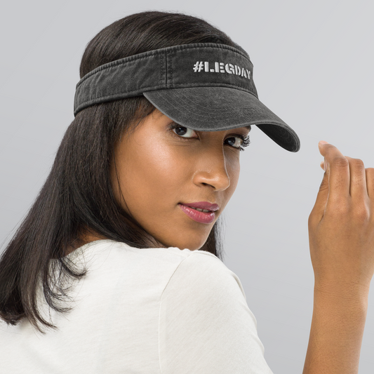 #legsday Denim visor