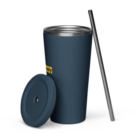 The Hub Insulated tumbler with a straw