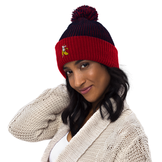 Xmas Banana Pom-Pom Beanie