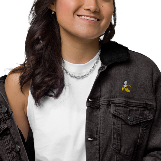 Banana Unisex denim sherpa jacket