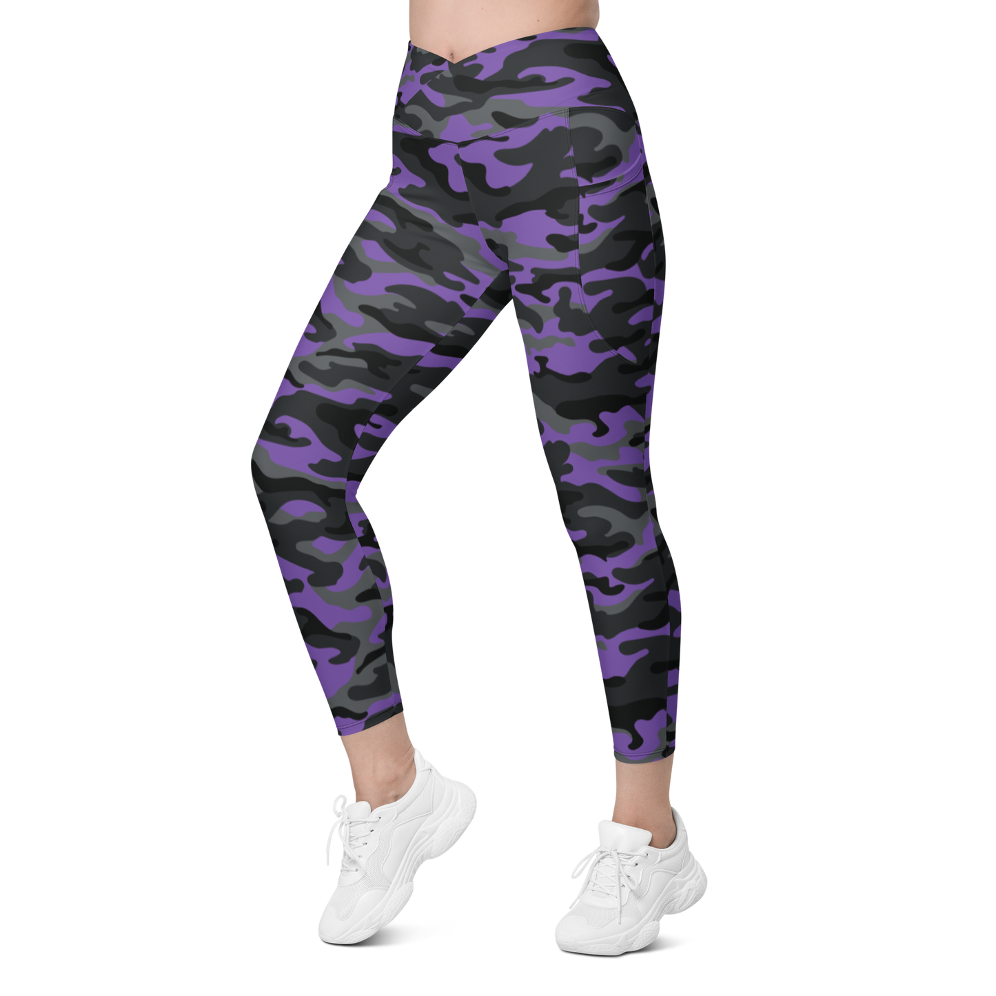 Camo Crossover leggings with pockets