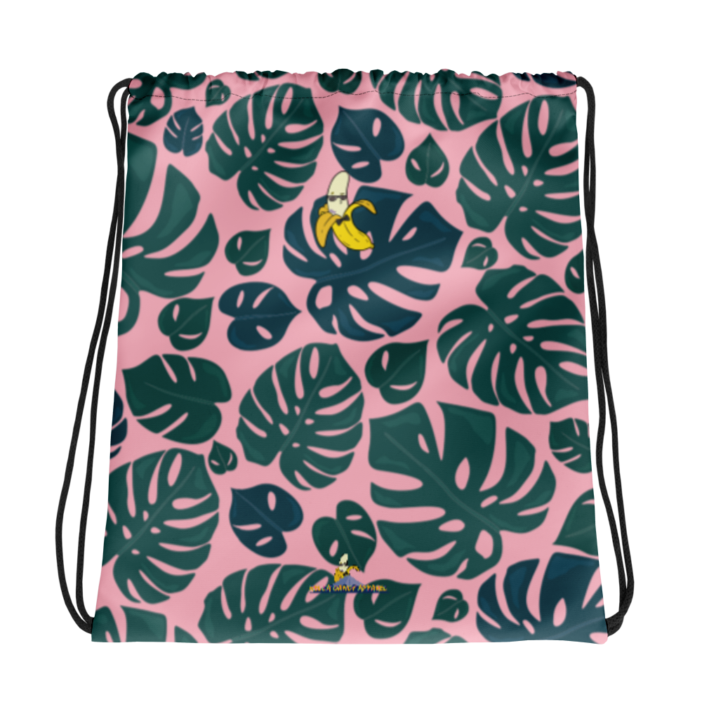 Monstera Drawstring bag