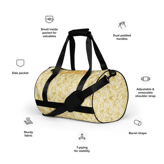 Gold Koi gym bag