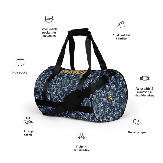 Blue Koi gym bag