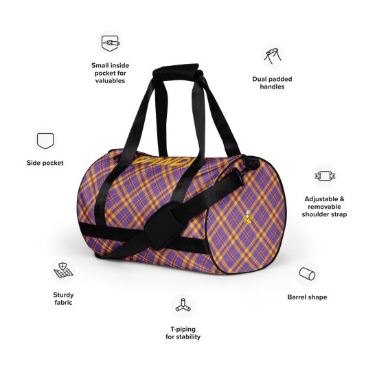 Plaid gym bag