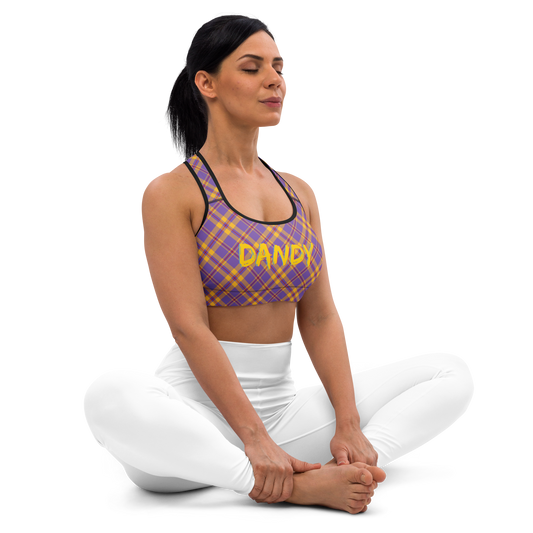 Plaid Padded Sports Bra