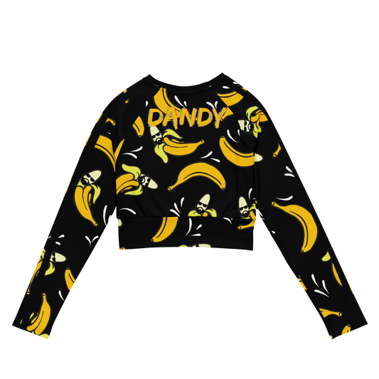 Bananas long-sleeve crop top