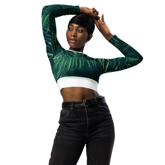 Everything is Fern long-sleeve crop top