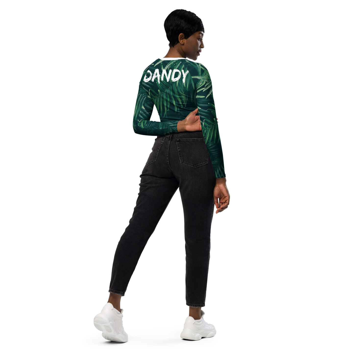 Everything is Fern long-sleeve crop top
