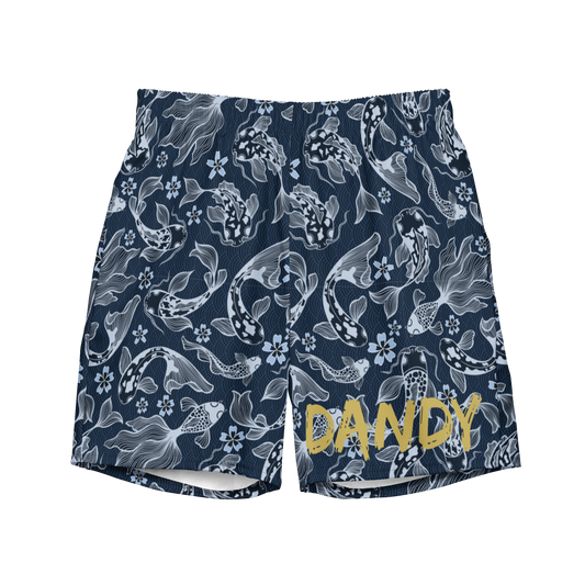 Blue Koi Men's swim trunks