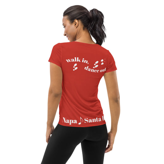 Arthur Murray All-Over Print Women's Athletic T-shirt