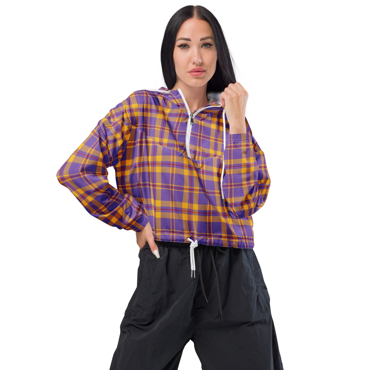 Plaid Women’s cropped windbreaker