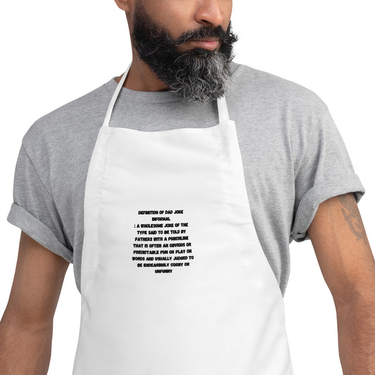 Dad Joke Def Embroidered Apron