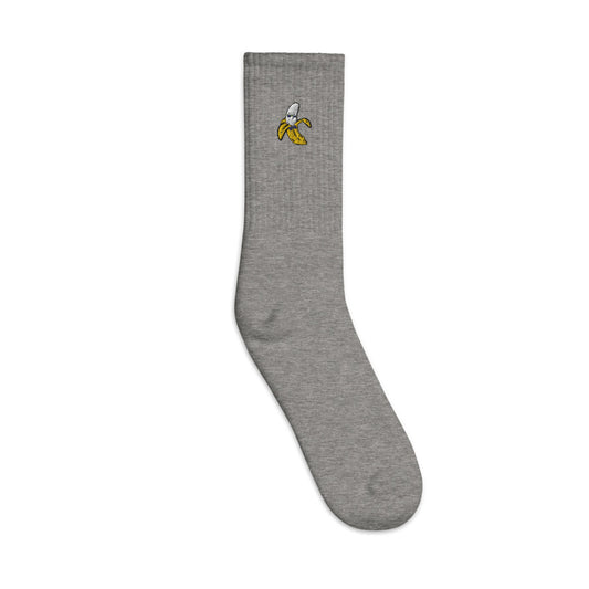 Banana Embroidered socks