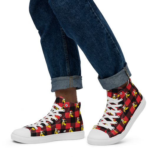 Flannel Men’s high top canvas shoes