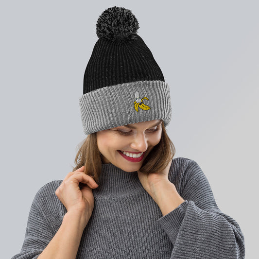 Banana Pom-Pom Beanie