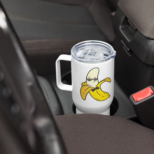 Banana Travel mug with a handle
