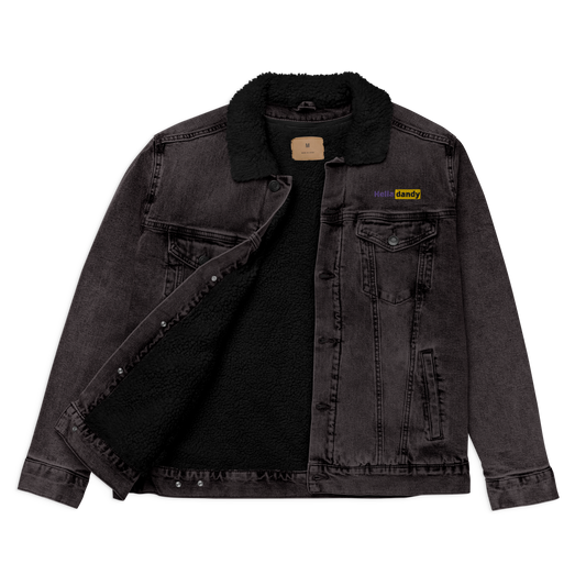 The Hub Unisex denim sherpa jacket