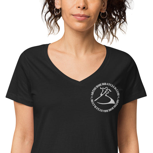 Arthur Murray Women’s fitted v-neck t-shirt