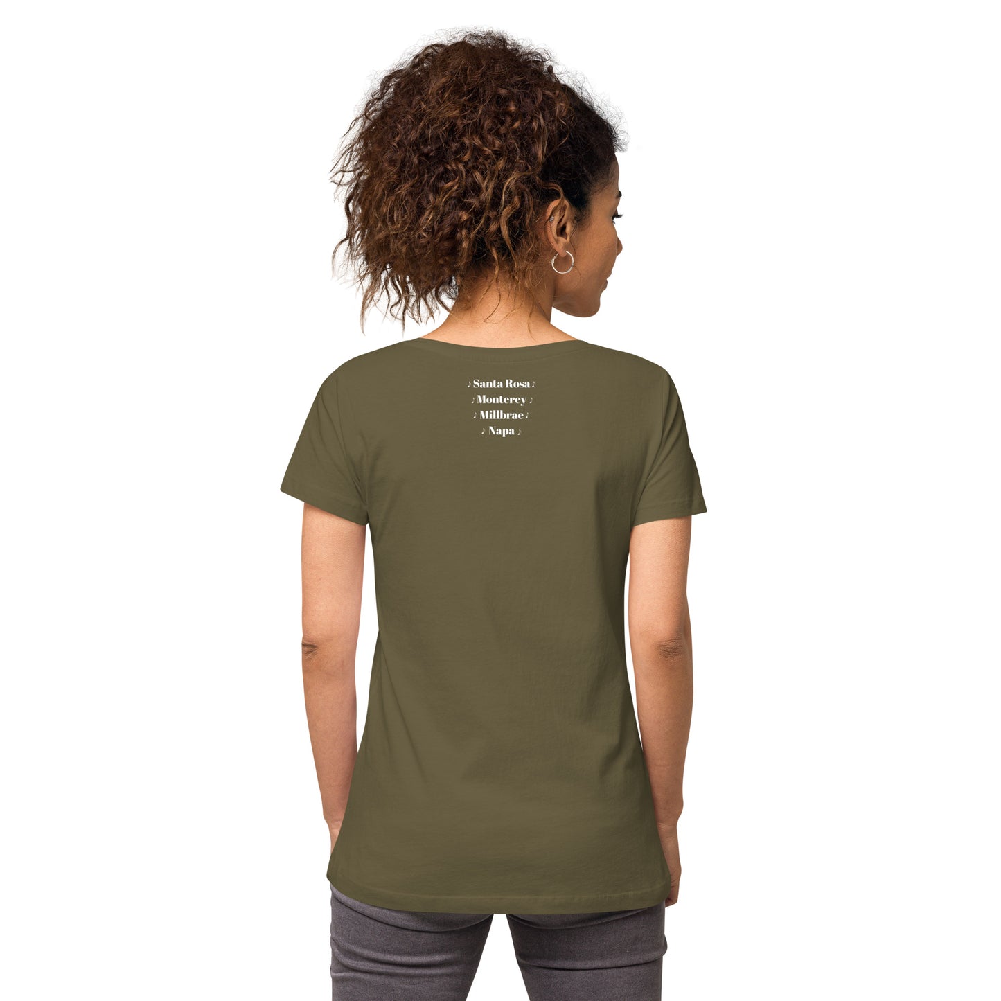 Arthur Murray Women’s fitted v-neck t-shirt