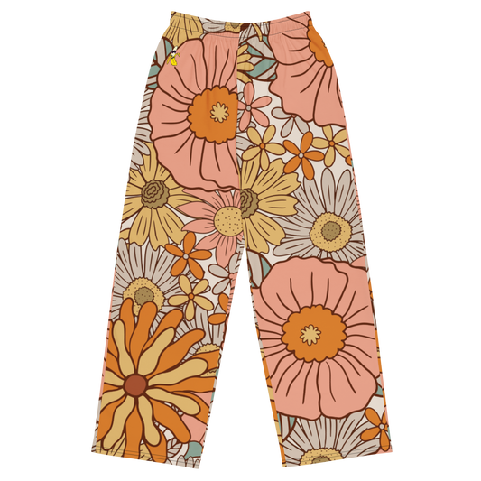 Flower Power unisex wide-leg pants
