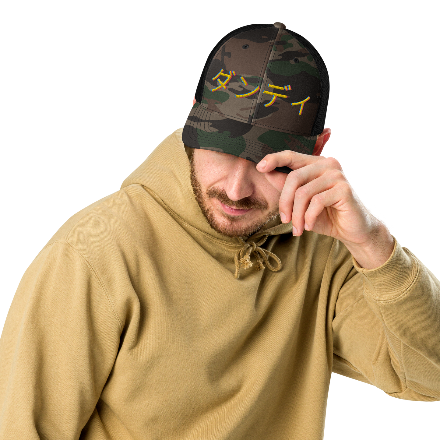 ダンディ Camouflage trucker hat