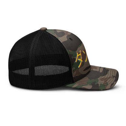 ダンディ Camouflage trucker hat