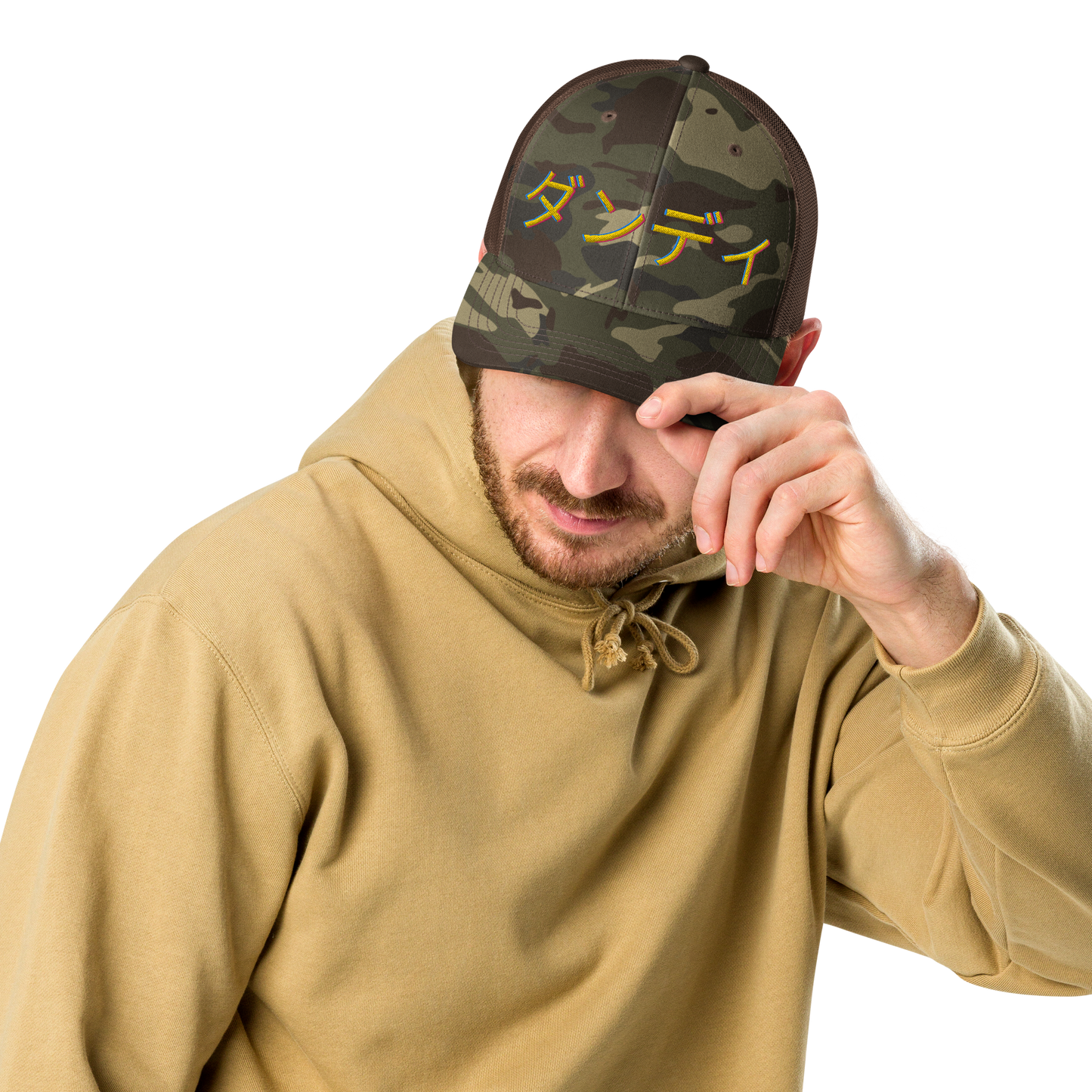 ダンディ Camouflage trucker hat