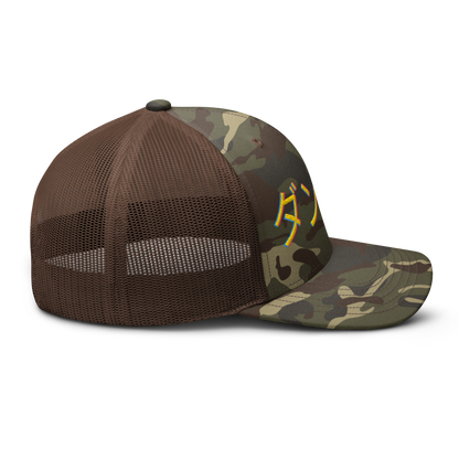 ダンディ Camouflage trucker hat