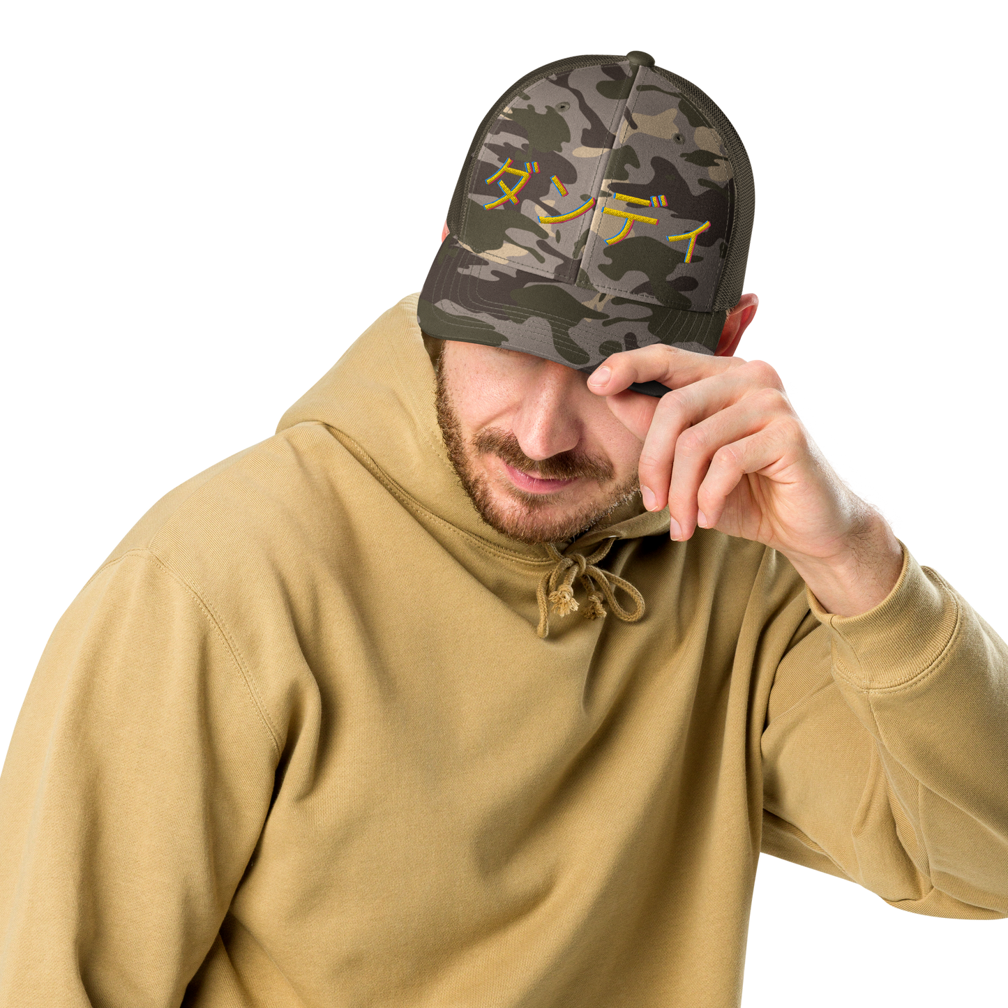 ダンディ Camouflage trucker hat