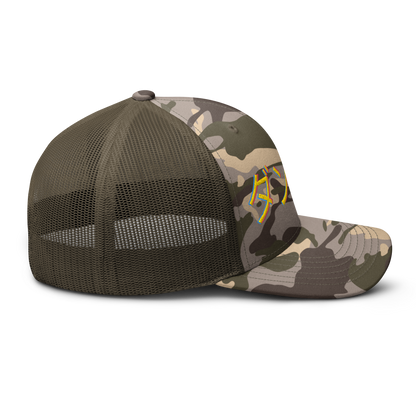 ダンディ Camouflage trucker hat