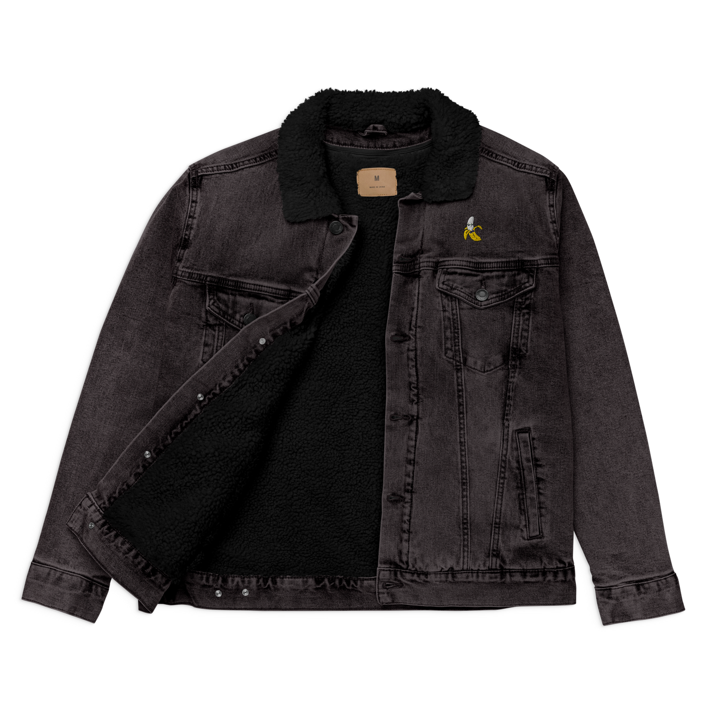 Banana Unisex denim sherpa jacket