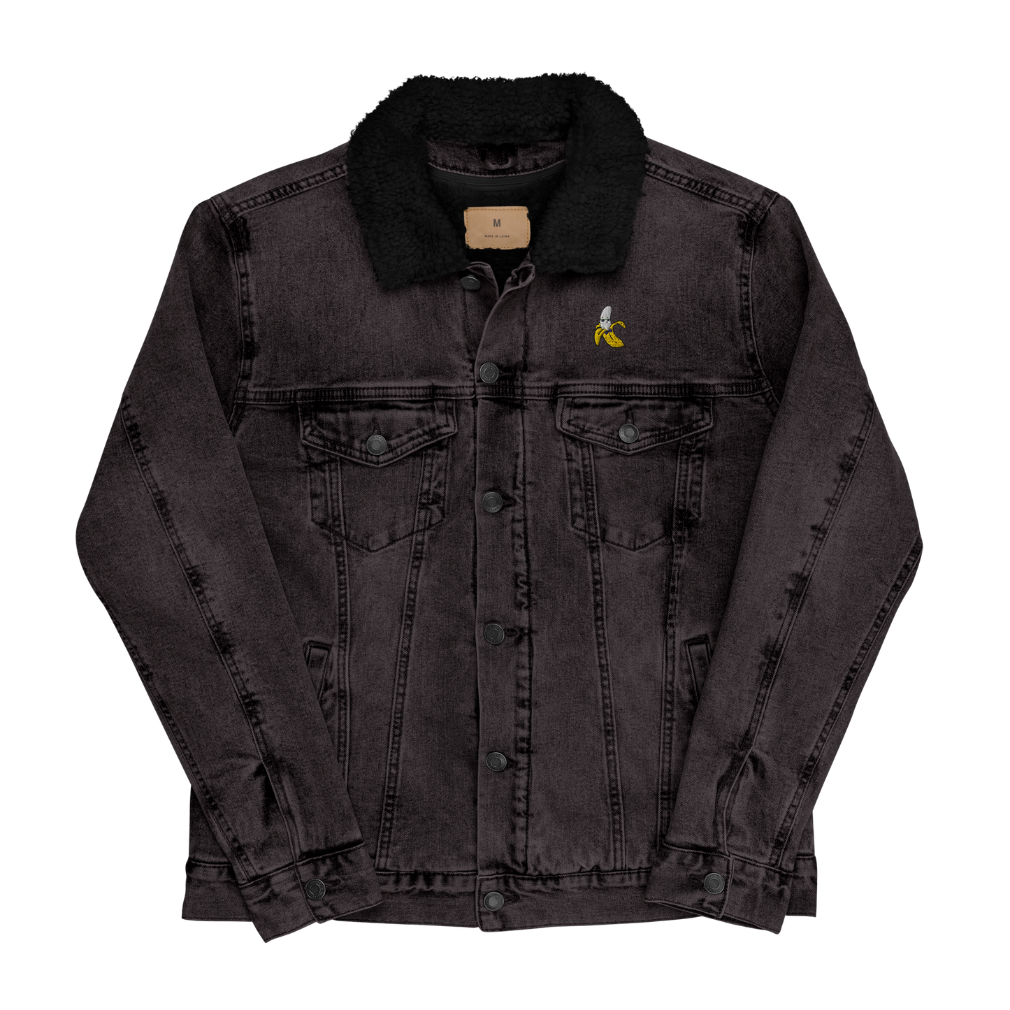 Banana Unisex denim sherpa jacket