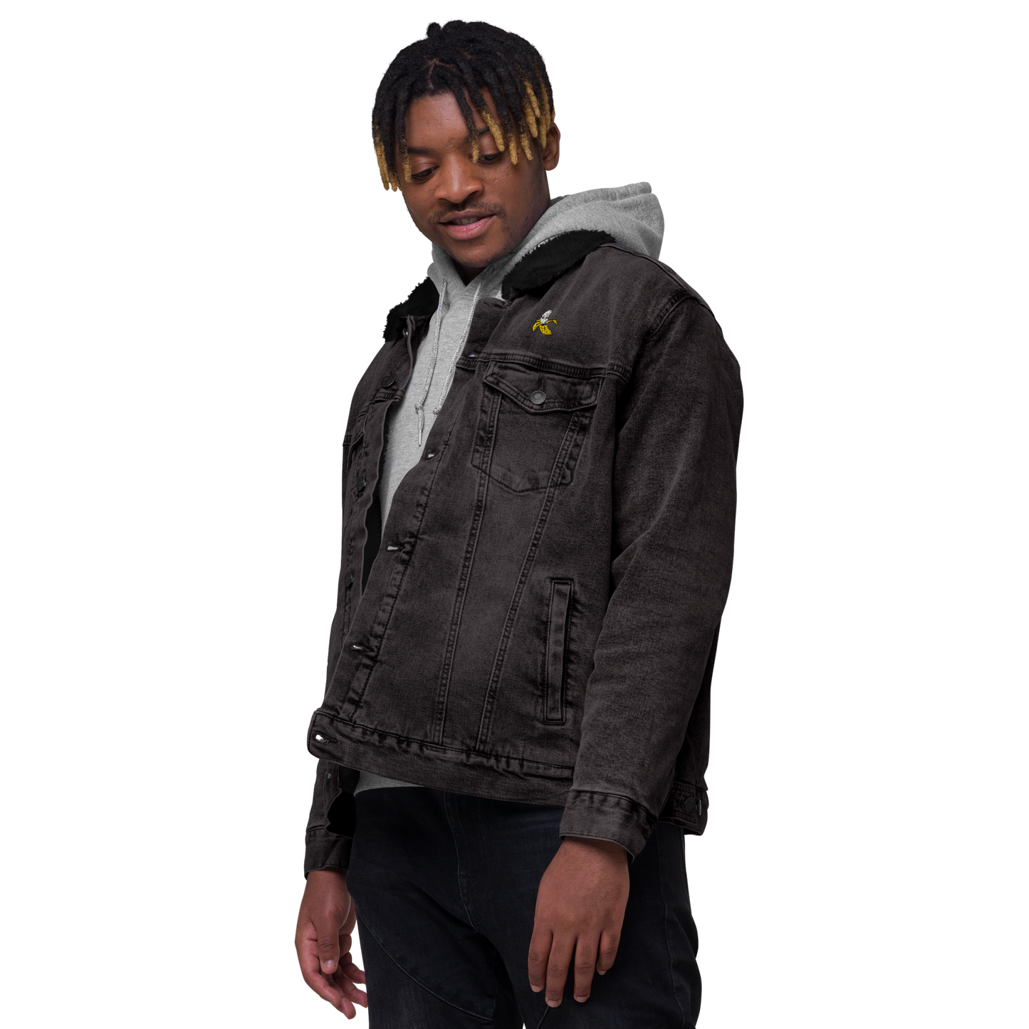 Banana Unisex denim sherpa jacket