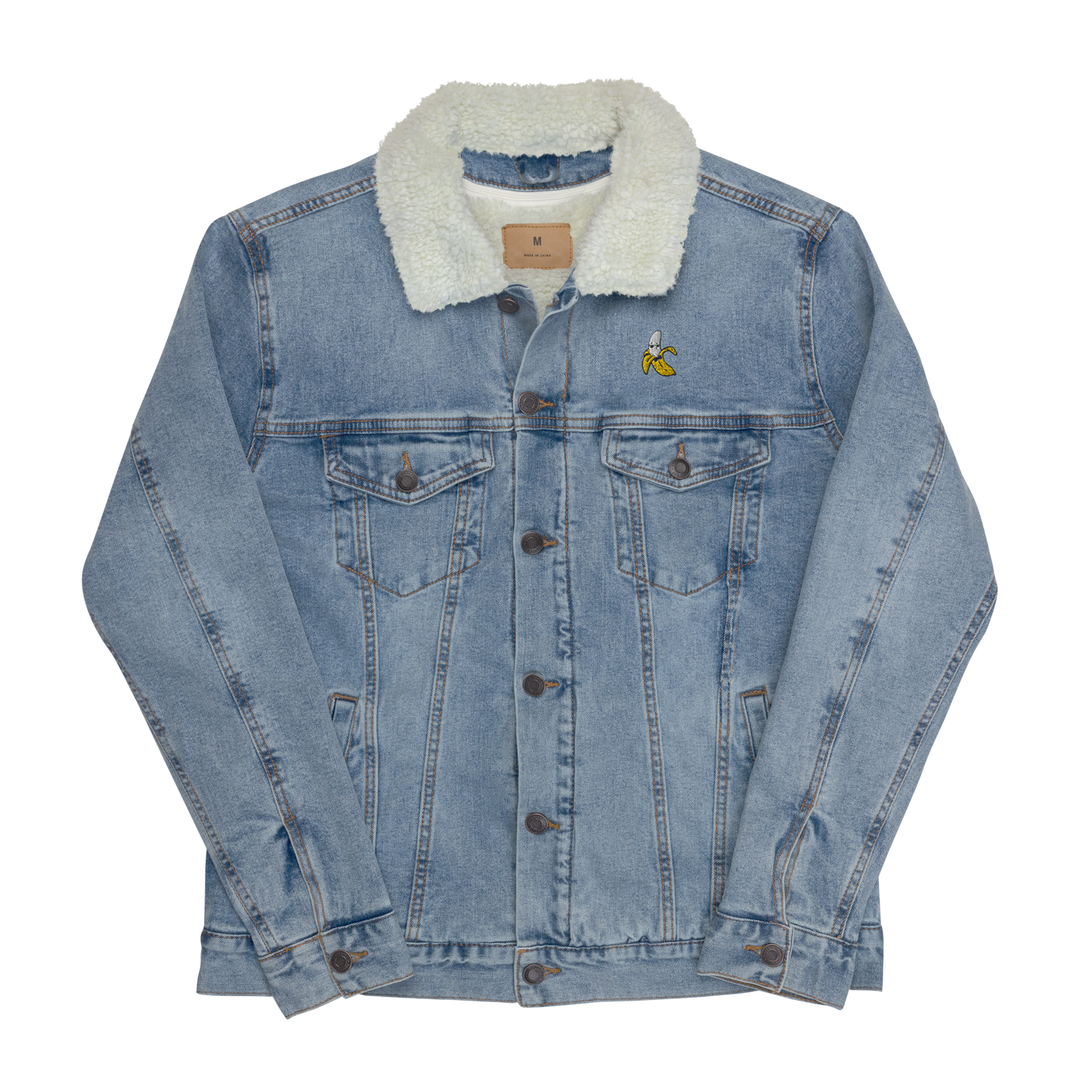 Banana Unisex denim sherpa jacket