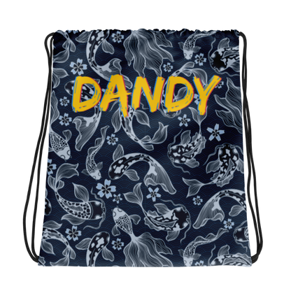 Blue Koi Drawstring bag