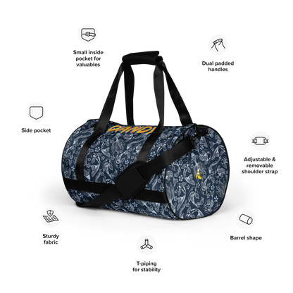 Blue Koi gym bag