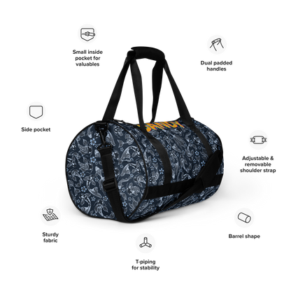 Blue Koi gym bag