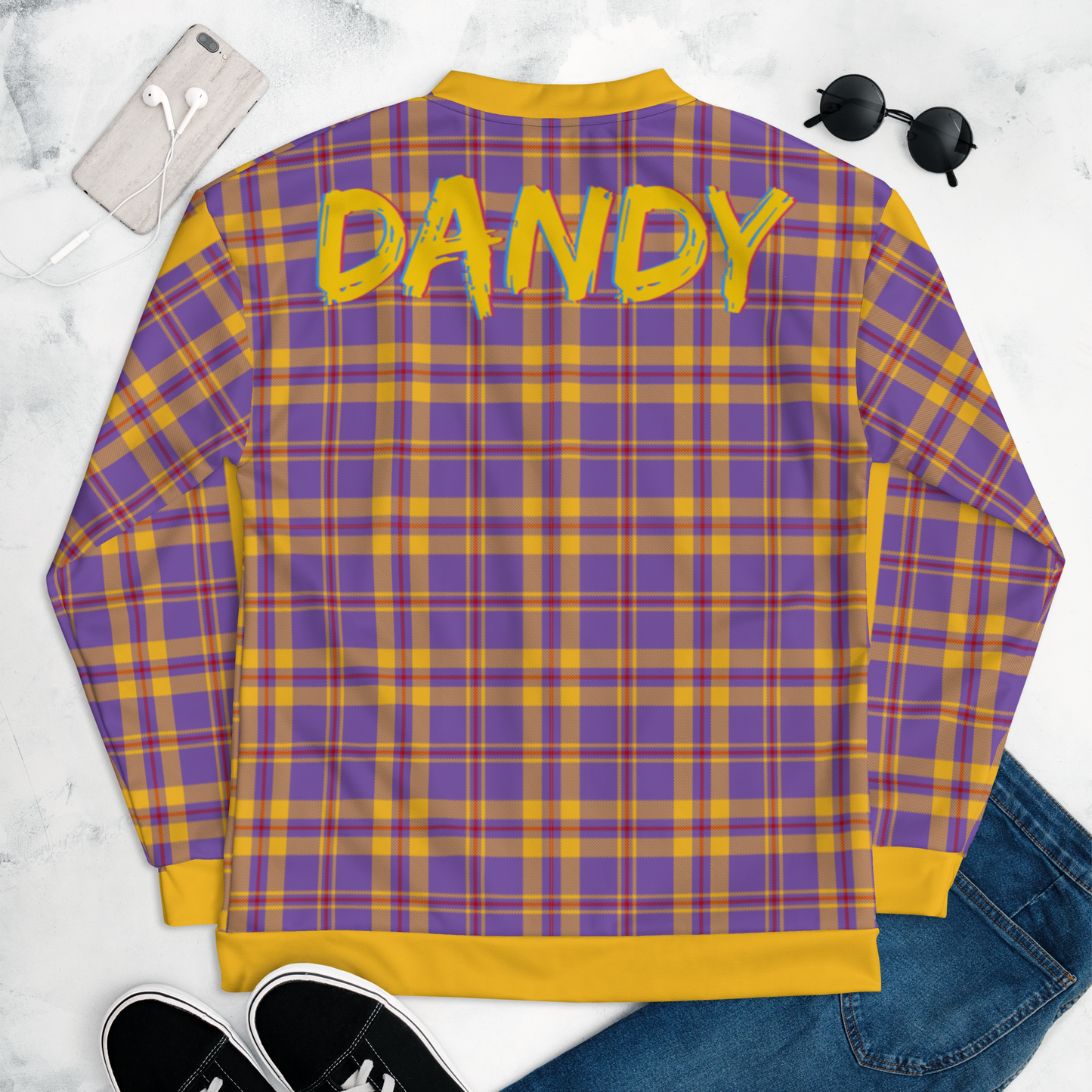 Plaid Unisex Bomber Jacket