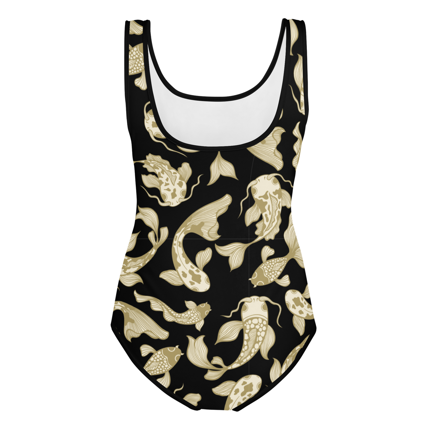 Black/Gold Koi Youth Swimsuit