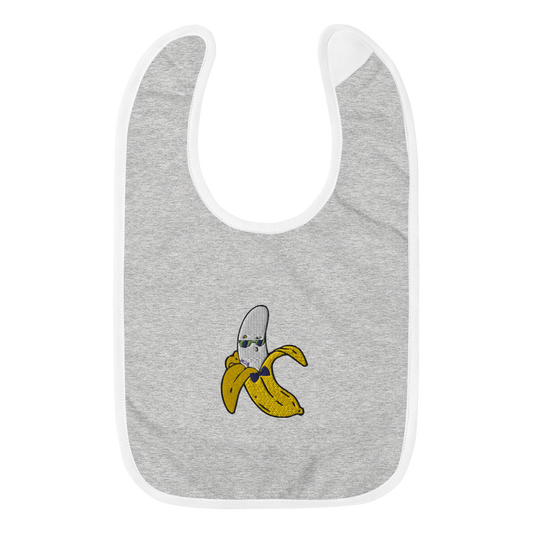 Banana Embroidered Baby Bib