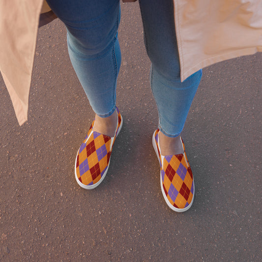 Argyle Women’s slip on canvas shoes